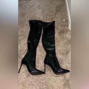 Black stiletto boots